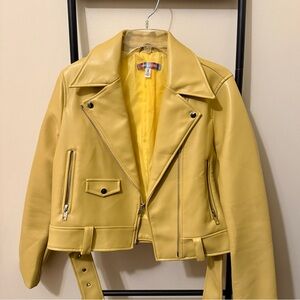 Yellow Urban Outfitters Leather Jacket